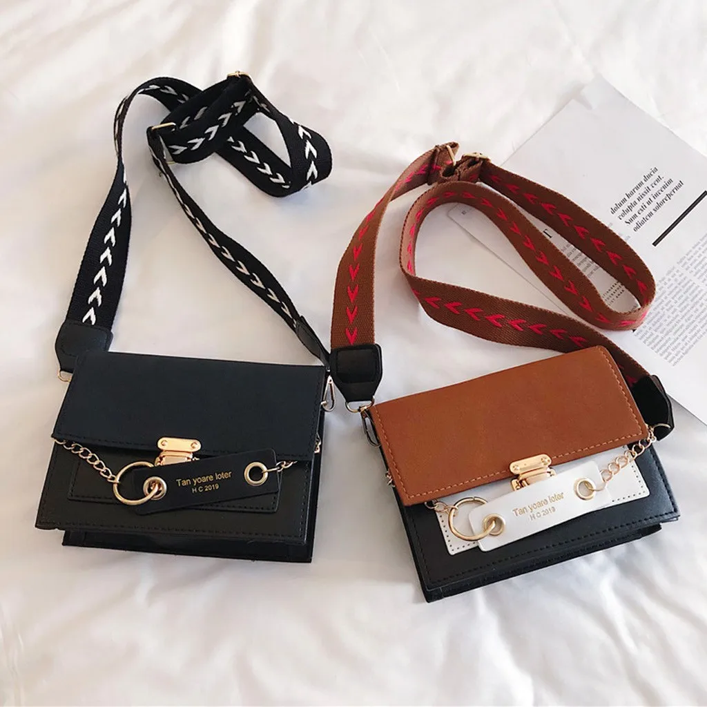 2020 мини сумки Женская Ретро сумка через плечо с широким ремнем мессенджер