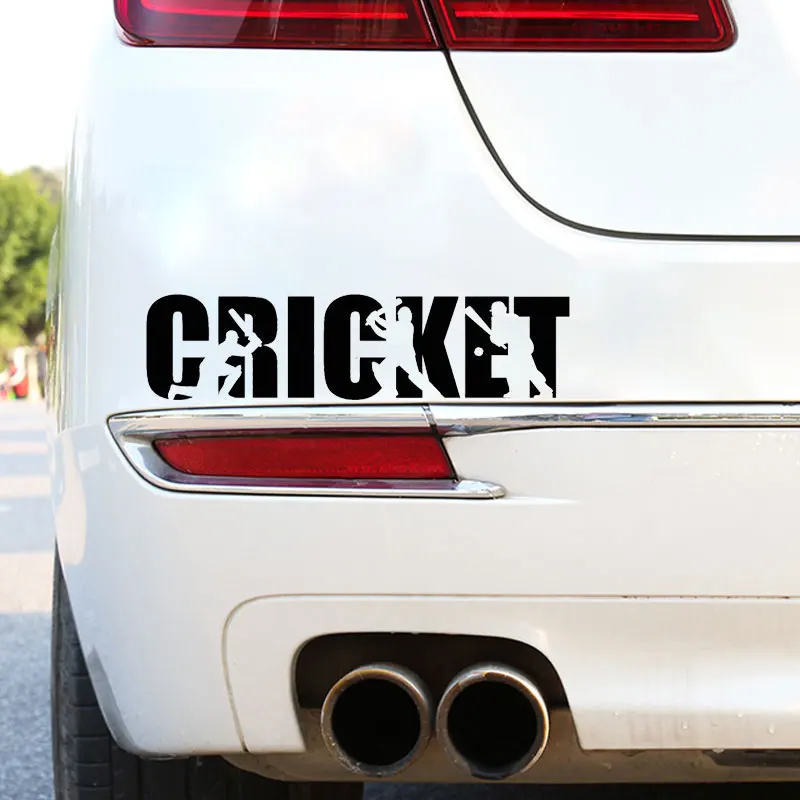 YJZT 18CM*4.5CM Cricket Player Lettering Sport Wonderful Vinyl Car Decal Sticker Funny Rear Windshield Accessories C31-0090 - купить по