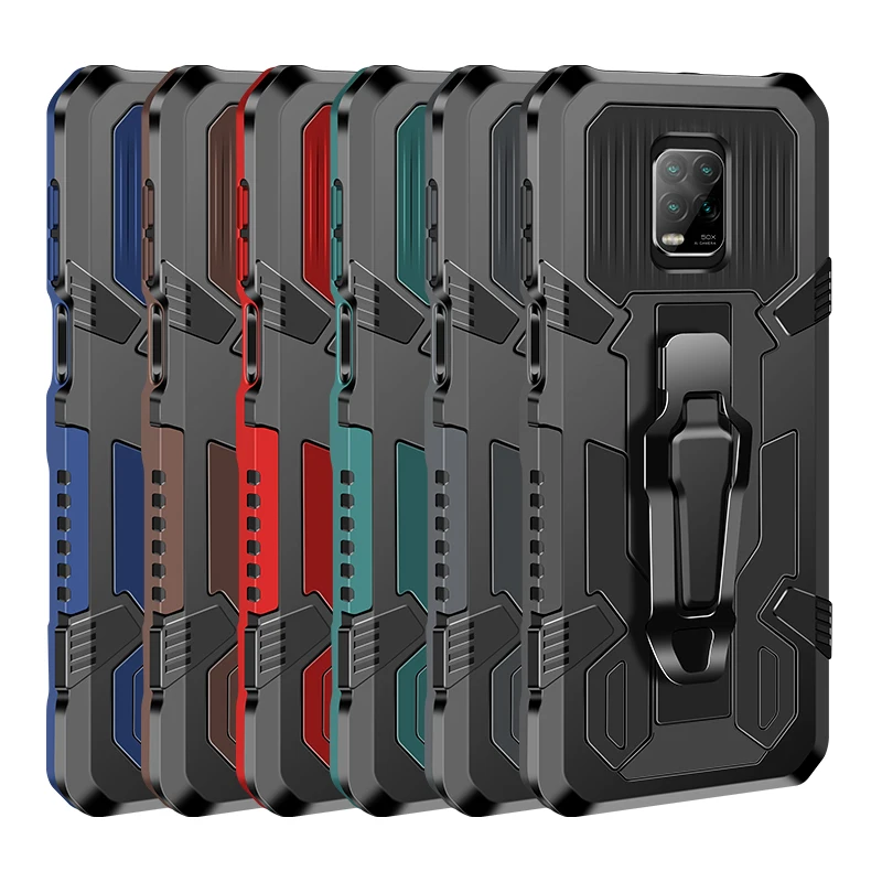 

For Xiaomi Redmi 9 case Redmi9 Belt Clip Case For Redmi 7A Redmi9 9A 9C Xiomi Note 10 pro 10T Rugged Hybrid Armor Stand Cover