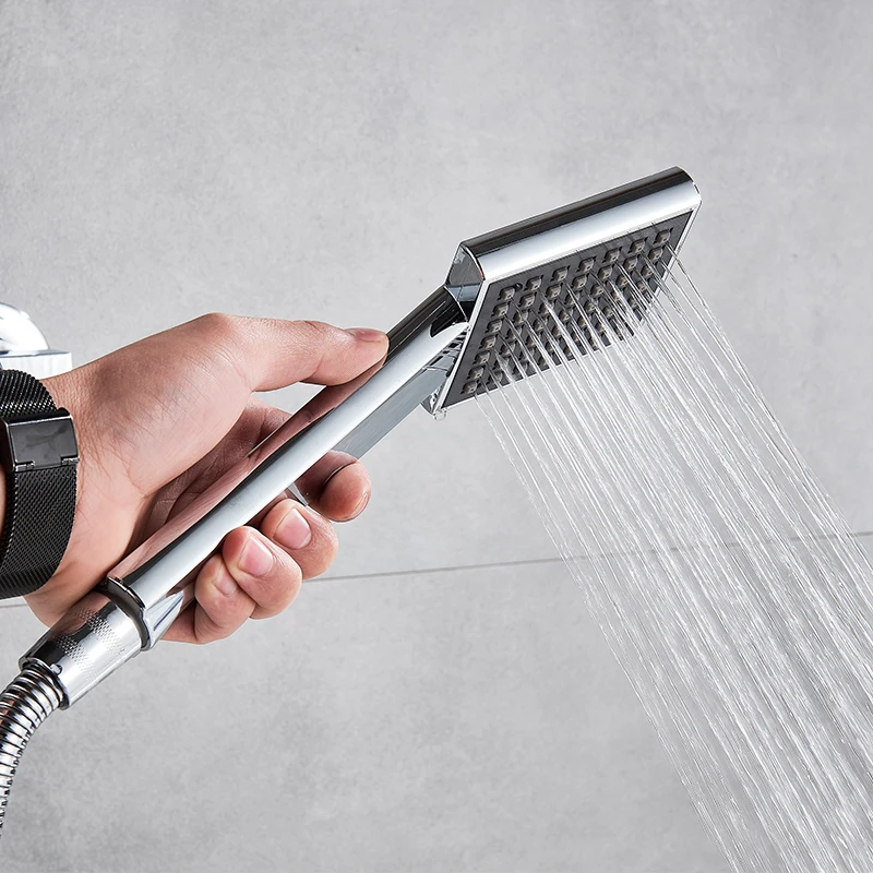 ULGKSD Chrome Plated Bathtub Faucet Set Waterfall Spout Solid Brass Hot Cold Mixer Tap Bath Shower Faucets Wall Mounted | Обустройство