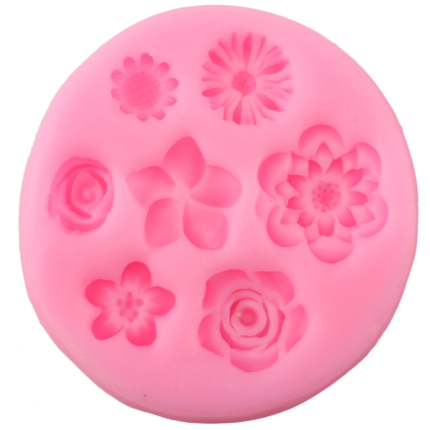 Роза цветок Дейзи силиконовые формы DIY вечерние Топпинг для кексов инструменты