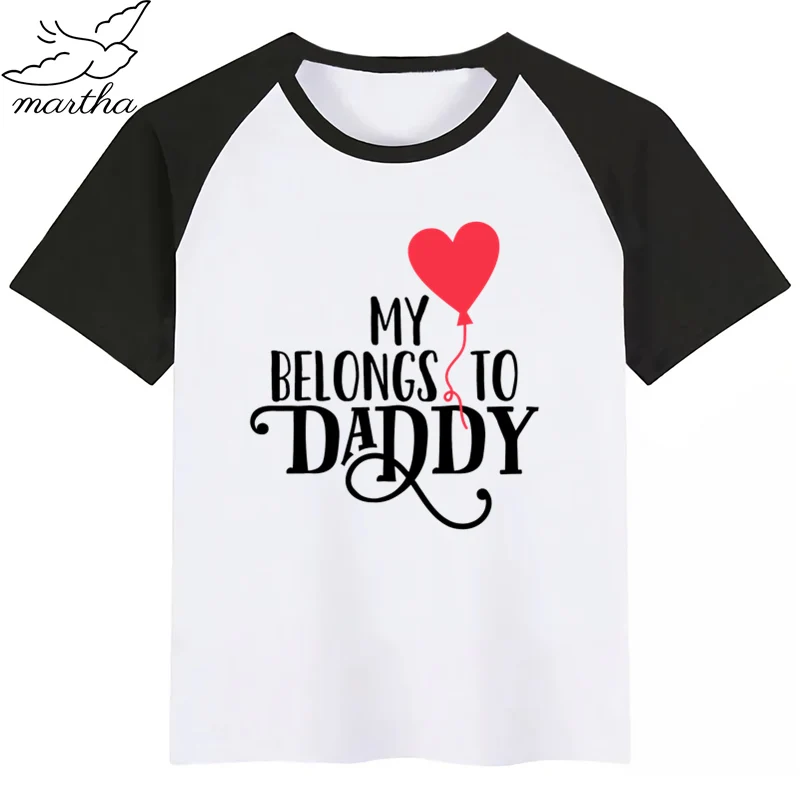 Dady's Princess/детская футболка для маленьких мальчиков модная с короткими рукавами