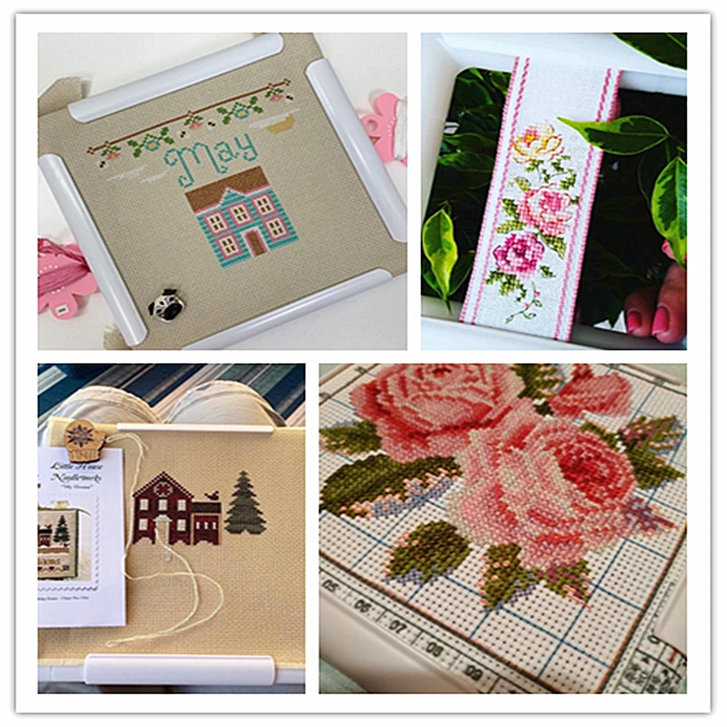 

SKC Square Shape Embroidery Frame Set Plastic Cross Stitch Craft Tool Sewing Tools Handhold Frame Hoop Sewing Craft DIY Tools