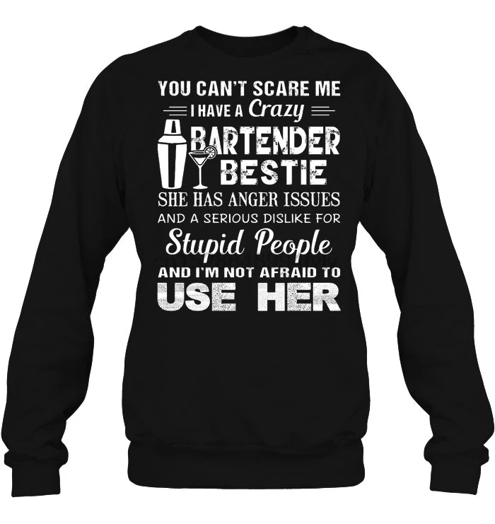 Мужская толстовка с капюшоном вы не можете меня пугать я сумасшедшим барменом у