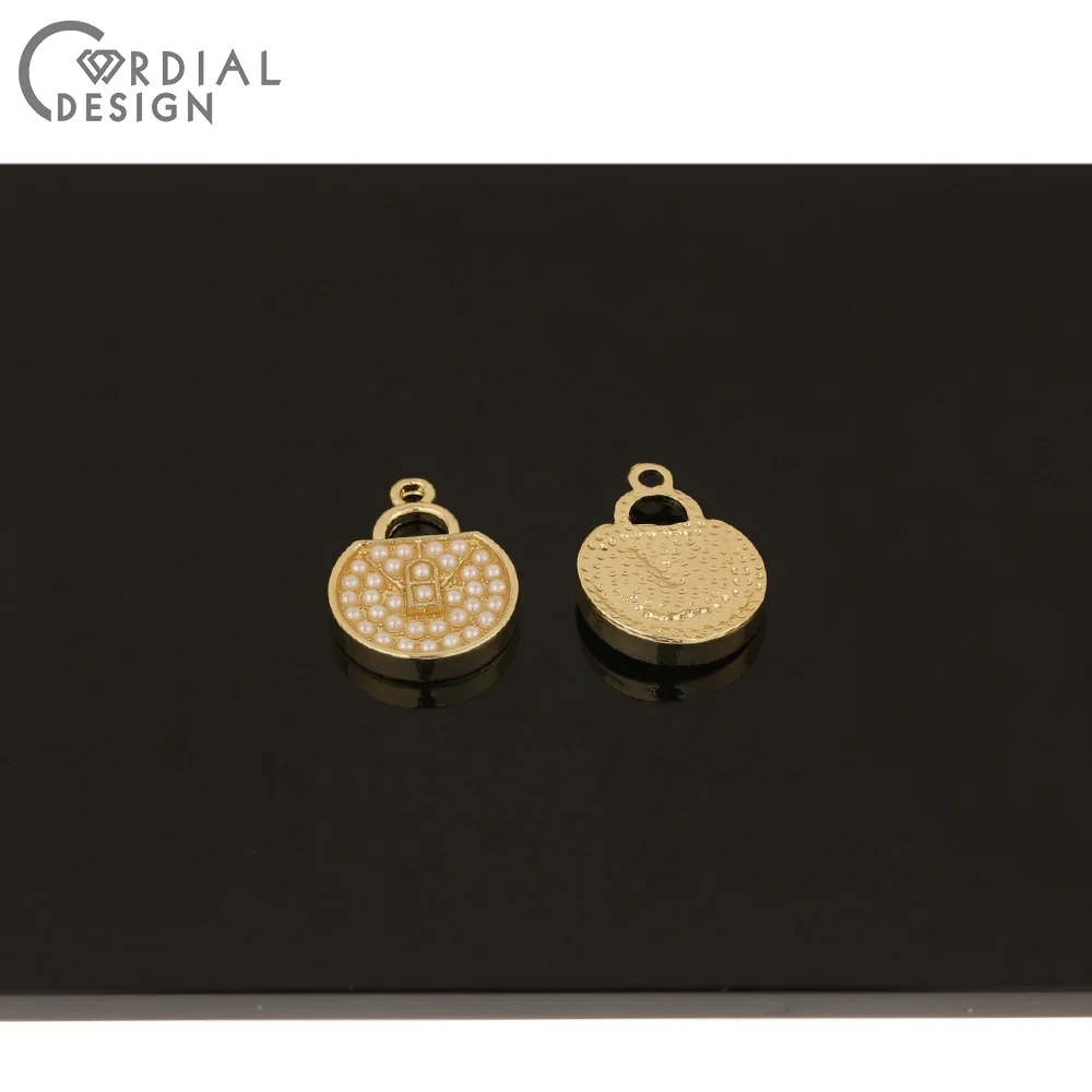 

Cordial Design 100Pcs 14*20MM Jewelry Accessories/Pendant/DIY/Lock Shape/Imitation Pearl/Hand Made/Jewelry Findings & Components