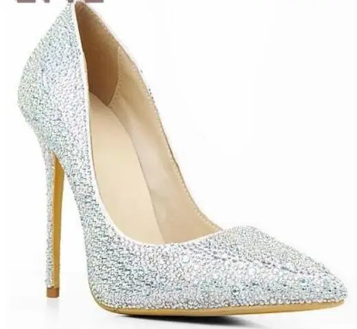 Серебристо-белые туфли-лодочки с острым носком разы свадебные туфли женские