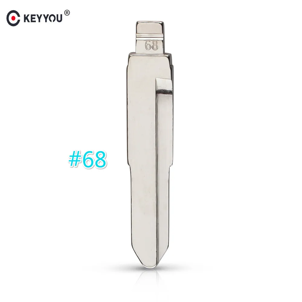 

KEYYOU Good Quality Replacement Metal Blank Uncut Flip KD Remote Key Blade Type #68 for Lioncel V3
