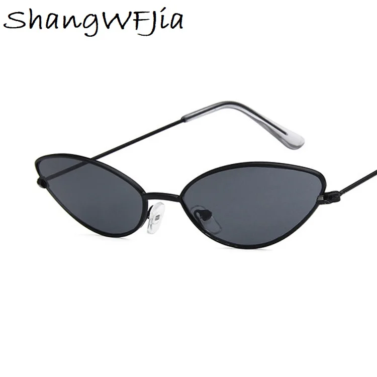 

2020 Sunglasses Women Vintage Cateye Fashion sun glasses lady Eyewear Luxury Cat eye Brand Design Metal Frame New Gold red