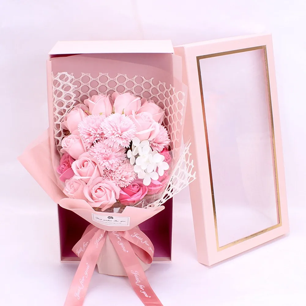 

Rose Soap Bouquet Present Valentine's Day Decoration Creative Birthday Gift Box Popular Memorial Day Gift for Girlfriend