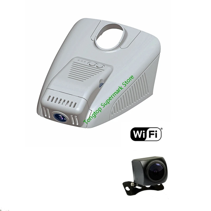 Grey daul lens Для Mercedes-Benz C180 C200 C260 w203 w204 w205 Автомобильный видеорегистратор Автомобильный Wifi DVR Dashcam двойной объектив дополнительно - Название цвета: Grey daul lens