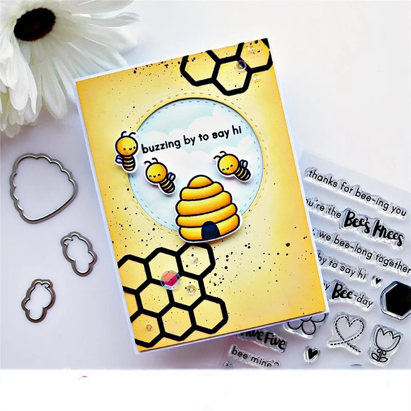 Металлические штампы и CH Bee and his house для вырезания сделай сам скрапбукинга