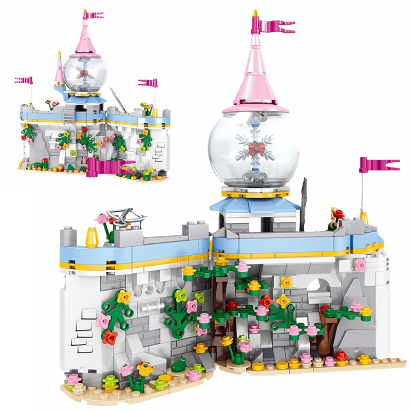

Follow Store =$2 Coupon Princess Castle Left And Right Walls Model Building Blocks Toys For Children Gifts Girls