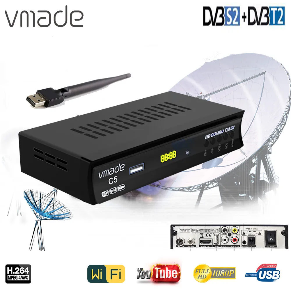 Лидер продаж 2021 года комбинированный декодер для цифрового эфирного телевидения