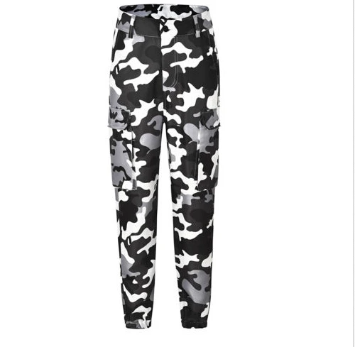 Джинсы женские камуфляжные брюки карго повседневные штаны в стиле милитари