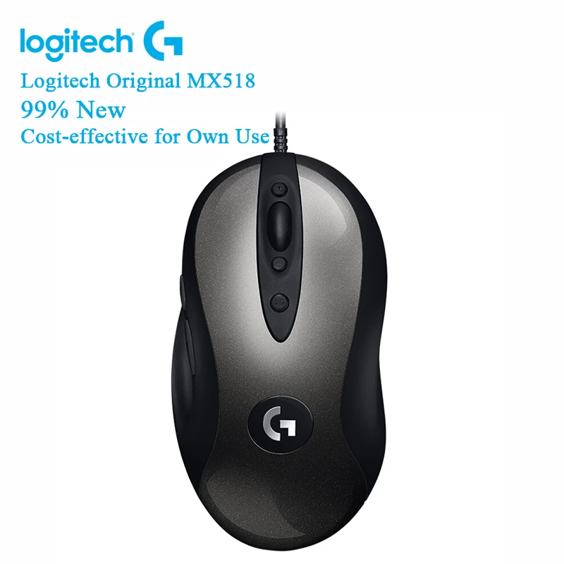 Logitech Original 99new MX518 легендарная Классическая игровая мышь 16000DPI HERO Sensor для PC Gaming overwatch