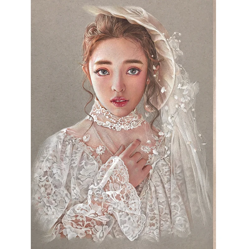 

Super-exquisite Portrait Color Pencil Hand-Painting Technique Book Character Drawing Tutorial Book