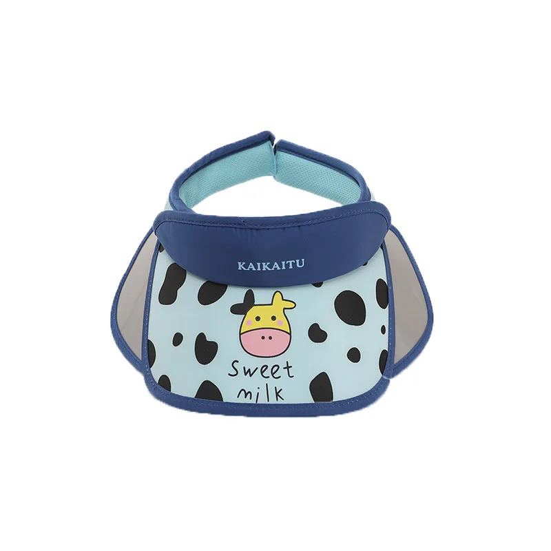 

Summer New Children's Cap Korean Version Cartoon Cow Cute Boys Girls Empty Top Hat Kids Toddler Baby Sunshade Hats Beach Caps