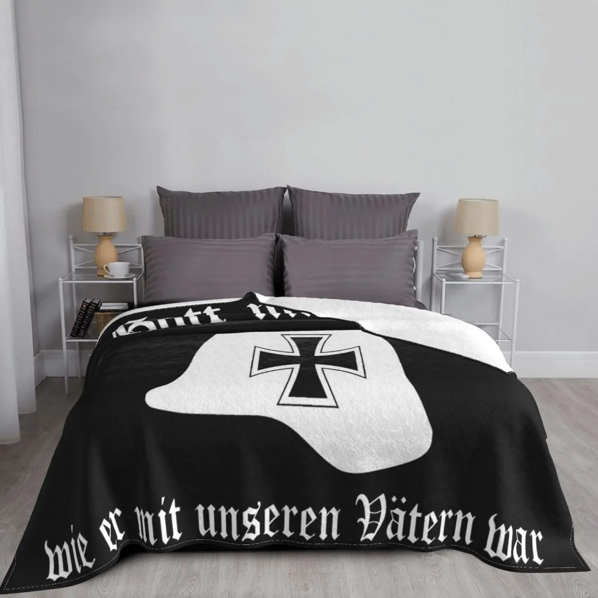 

Gott Mit Uns T Der Stahlhelm Iron Cross Imperial Blanket Bedspread Bed Plaid Comforter Blanket Hoodie Blankets For Bed