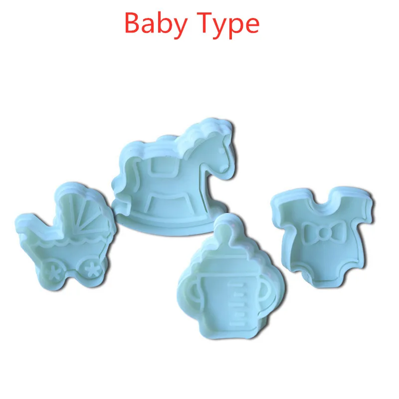 4 шт. детские пластиковые формы для выпечки кухонное печенье резак печенья