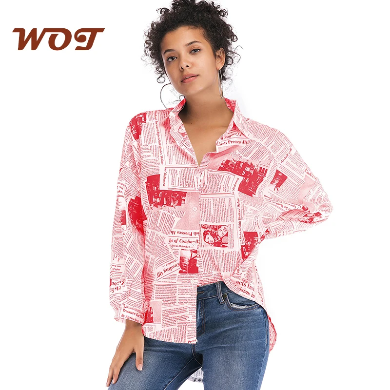 

2021 Spring Hot Sale Printed Blouse Women Sweet Long-Sleeved Casual Shirt