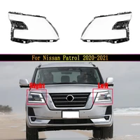 car headlight cover lens glass shell front headlamp transparent lampshade auto light lamp caps for nissan patrol 2020 2021