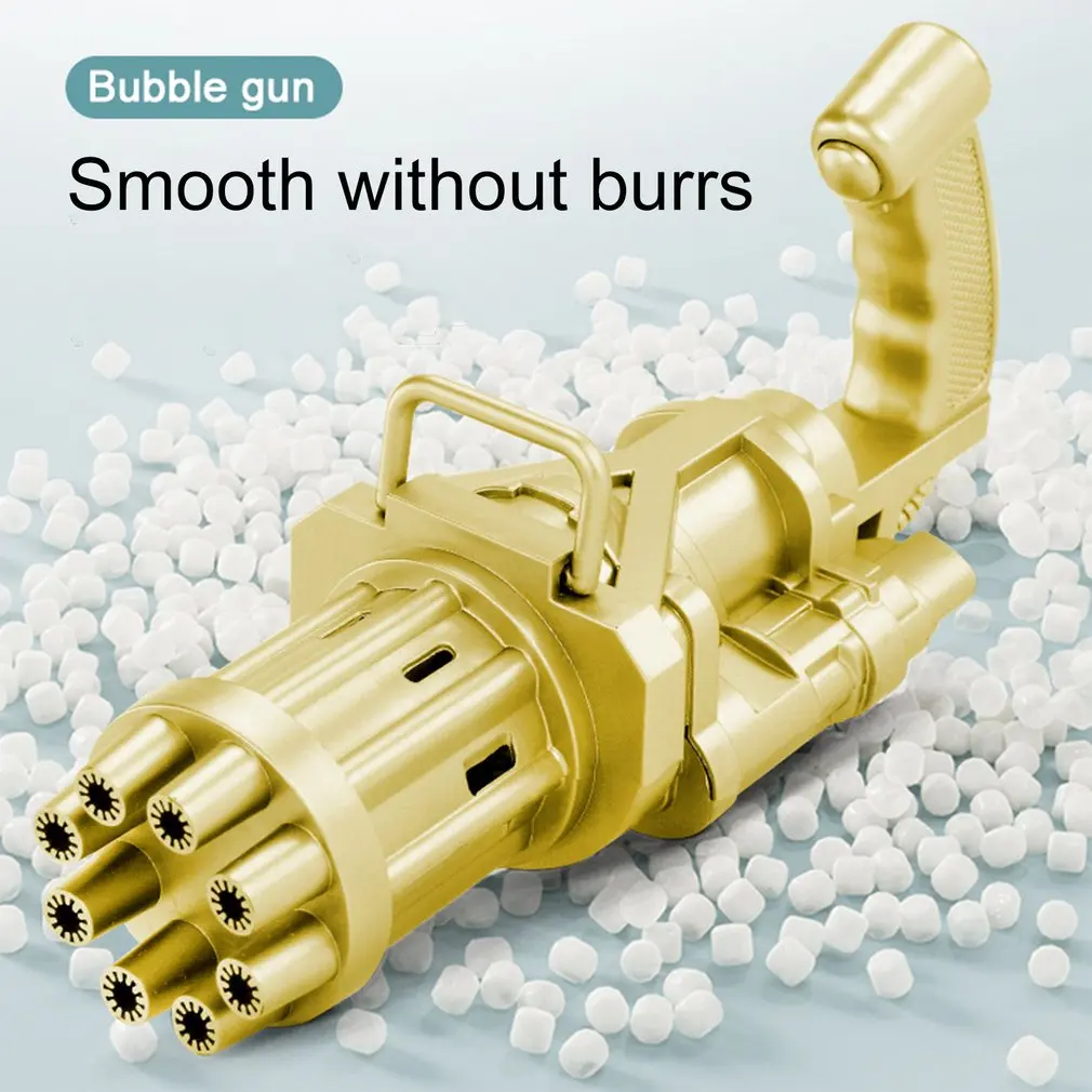 

Детский пистолет для пузырей Gatling, игрушки, летняя автоматическая машина для мыльных пузырей с водой 2 в 1, электрическая машина для пузырей, ...