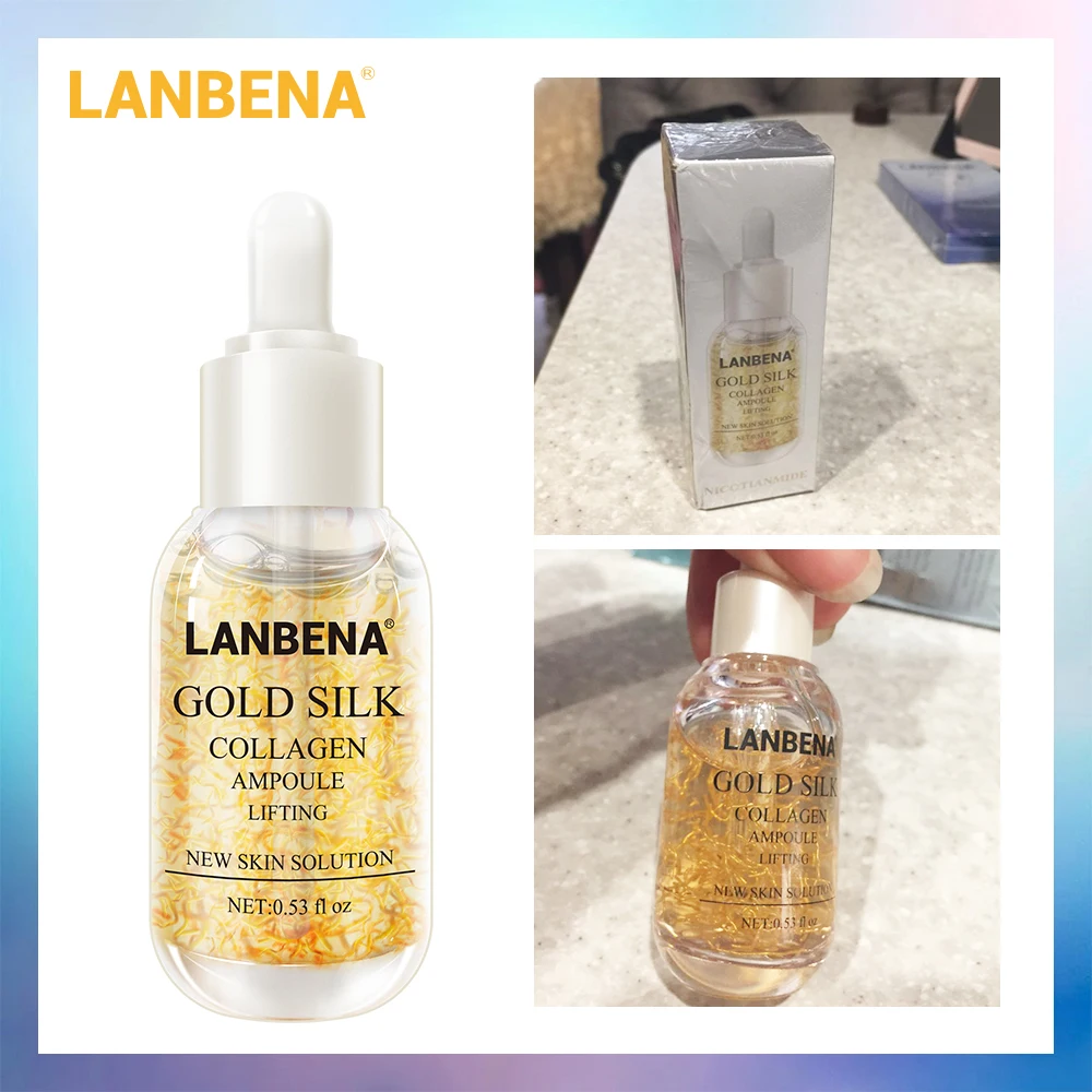 Сыворотка LANBENA Gold Silk ампула коллагена для удаления меланина осветления и