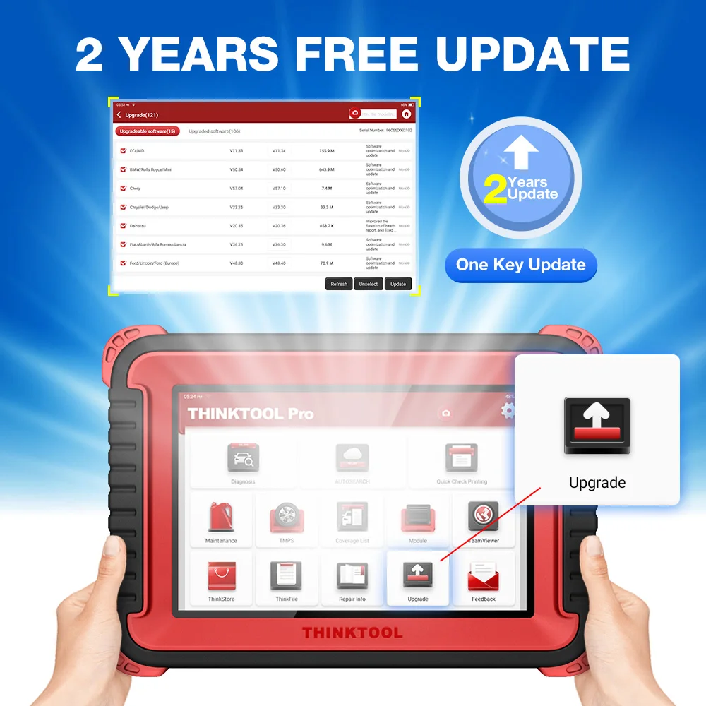 Сканер Thinkcar Thinktool Pro OBD2 профессиональный полносистемный диагностический