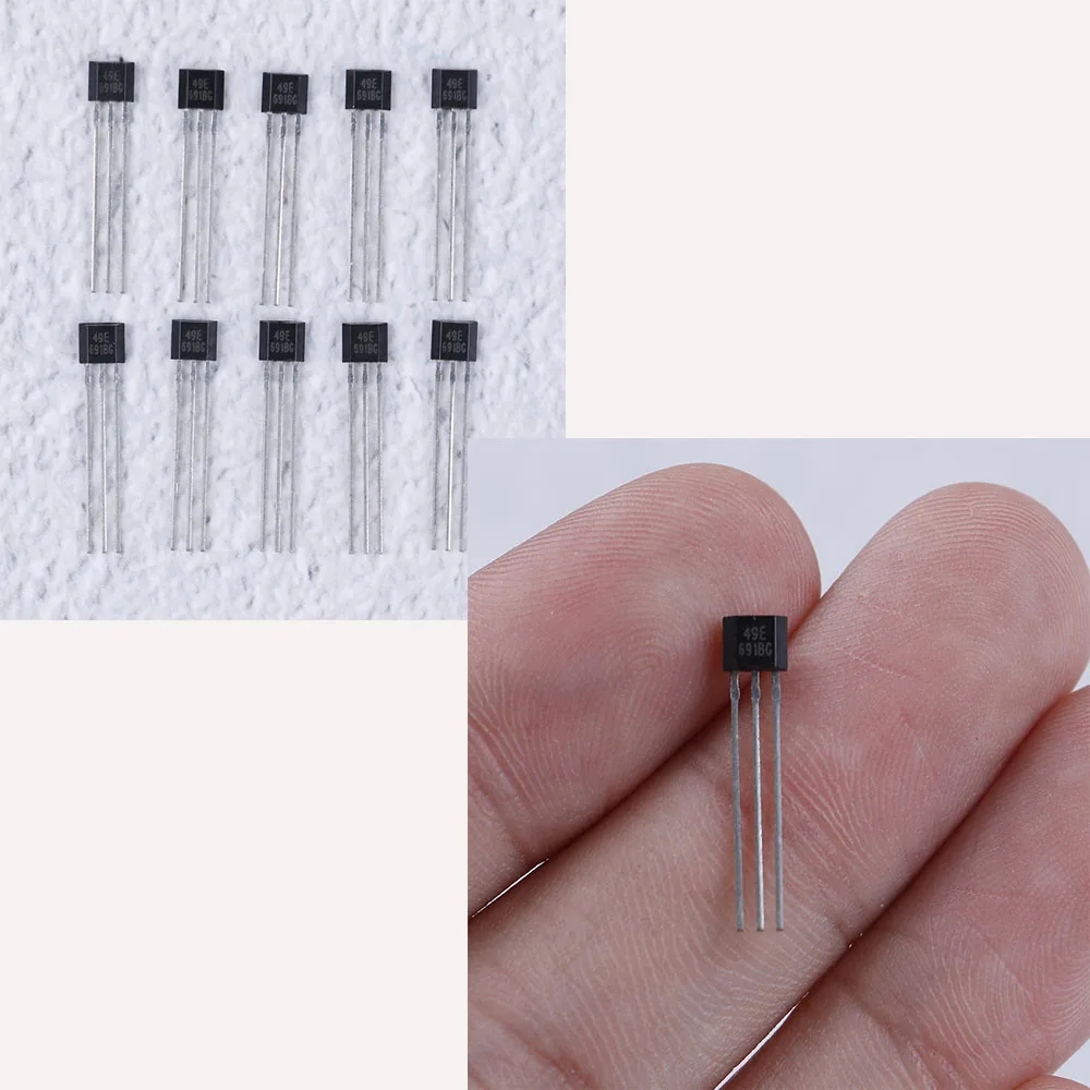

5pcs/10pcs Hall Element 49E OH49E SS49E/A3144 OH3144 Y3144 Linear Sensor Hall Sensor 3V~6.5V