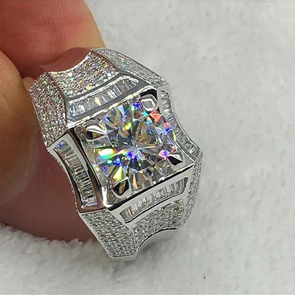 Huitan Великолепные Круглые женские обручальные кольца с блестящим кристаллом