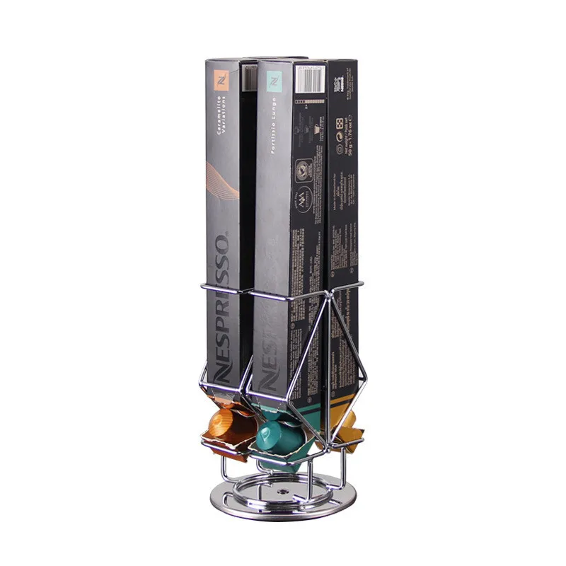 2021 Band Nespresso Coffee Pods Rotating Rack Capsule Stand Organization Holder Capsules Storage Shelf | Дом и сад