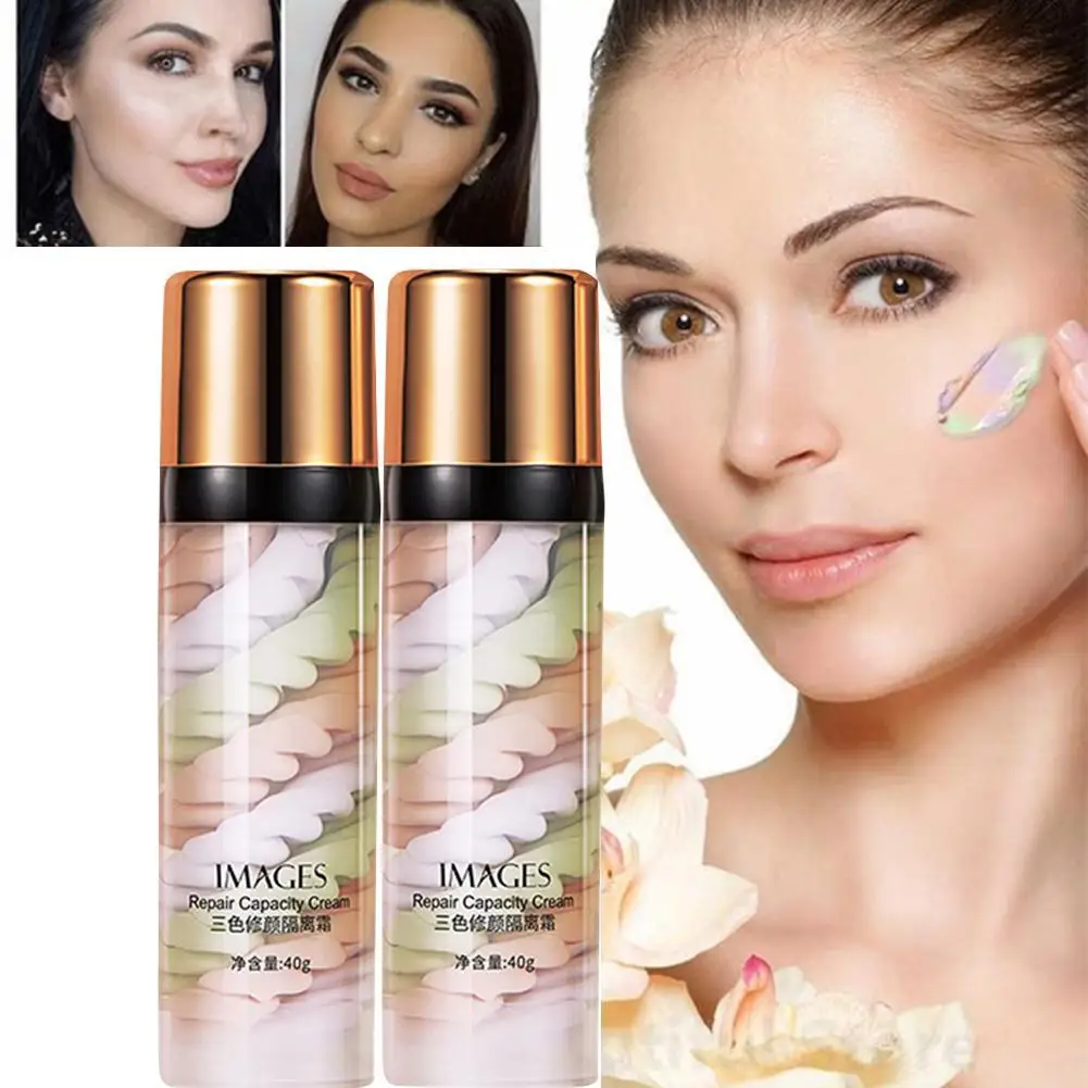 

Mixed Isolation Lotion Shrink Pores Bright Moisturizing Primer Concealer Makeup Foundation Three-color Face Base Liquid Cream