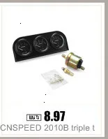 Универсальный " 52 мм тройной манометр, масляный манометр, вольтметр, температура воды, механический 12 В 3 в 1, хромированная панель yc10Ω