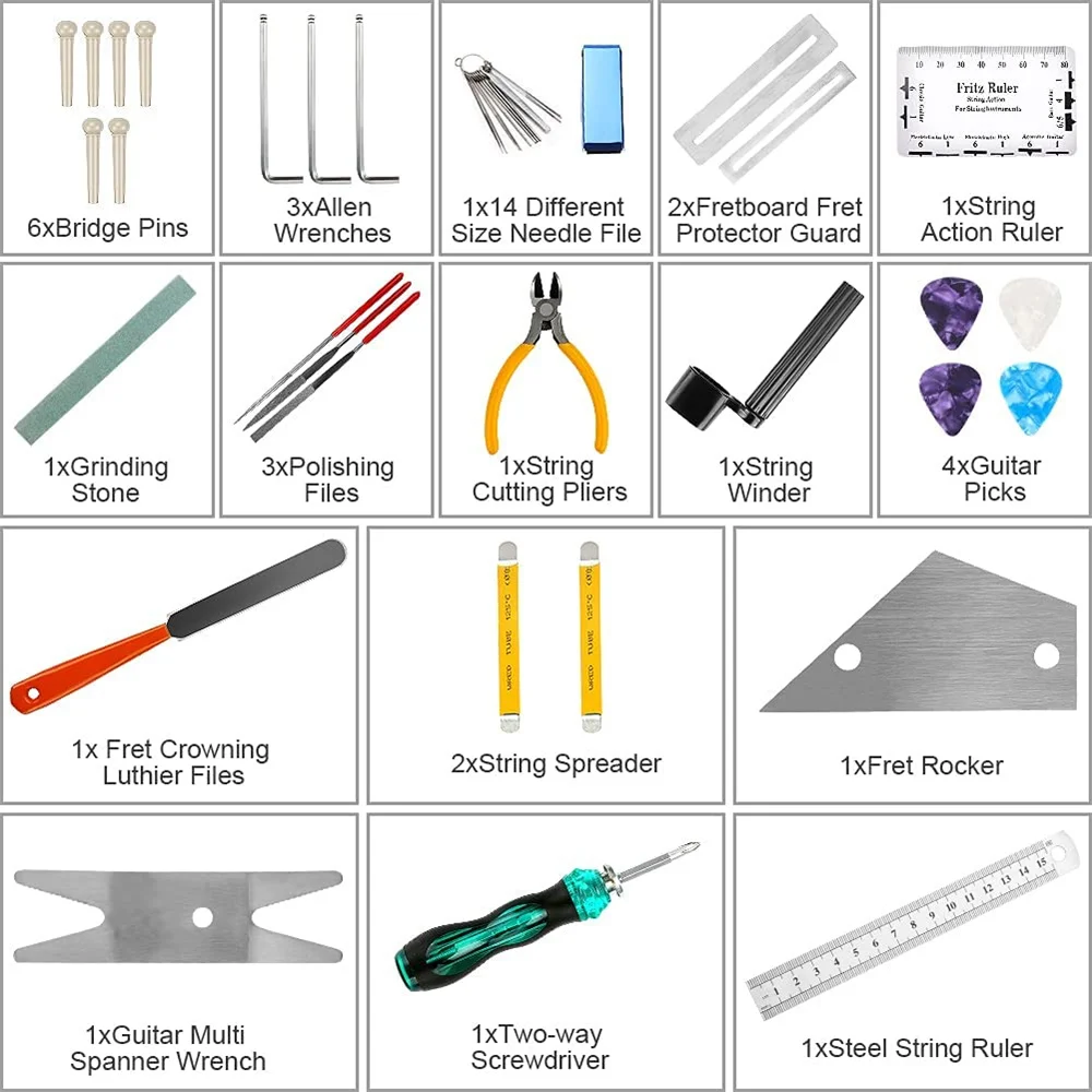 Набор аксессуаров для гитары 32 шт. с сумкой переноски | Инструменты