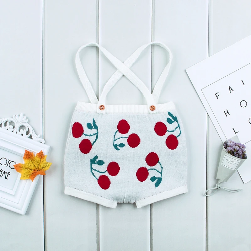 Дети новорожденный ребенок брюки шорты хлопок вязаный детский комбинезон