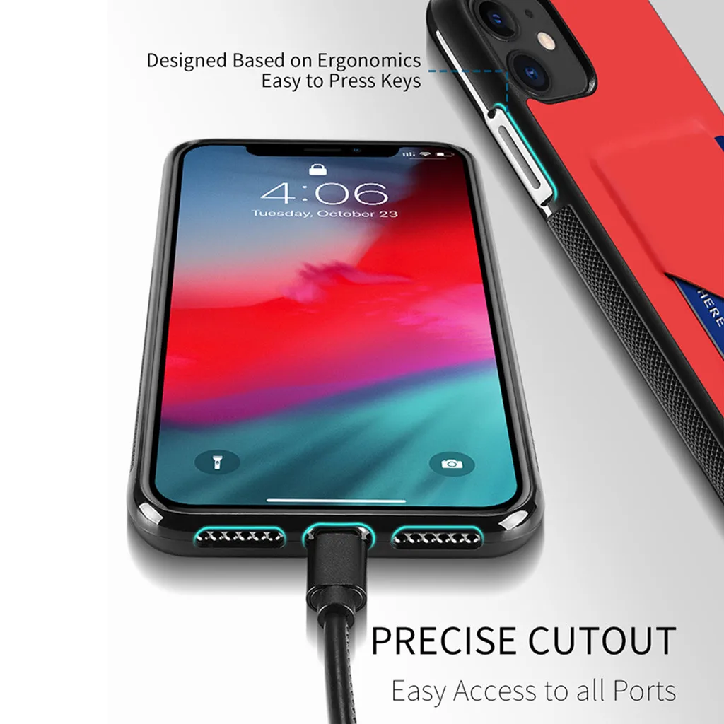 Модный защитный чехол для телефона с отделением кредитных карт iPhone 11 Pro 5 8 дюйма