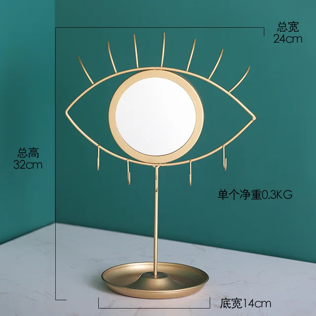

Nordic Multi-function Portable Desktop Mirror Eye Pattern Detachable Bathroom Dressing Table Creative Beauty Makeup Tool Mirror