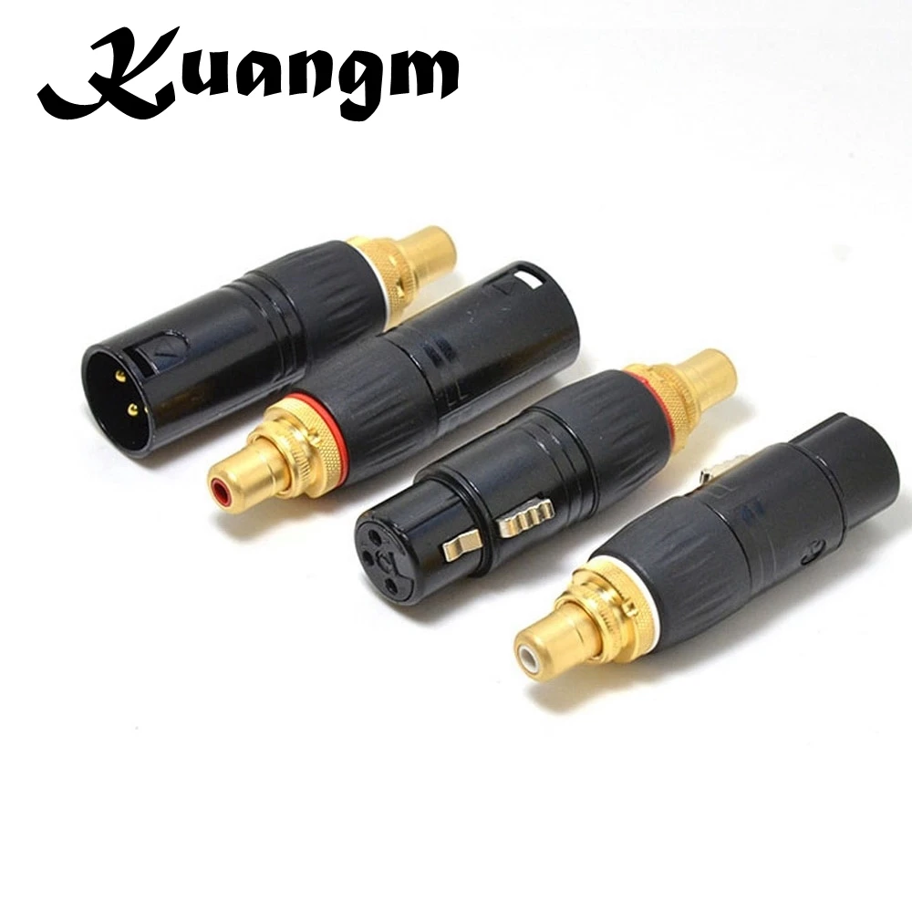 Аудиоразъем HIFI с RCA на XLR штекер позолоченными преобразователями 4 шт./компл.|Умные