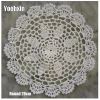 2022 hot cotton placemat cup coaster mug kitchen christmas glass table place mat cloth lace crochet tea coffee doily dining pad