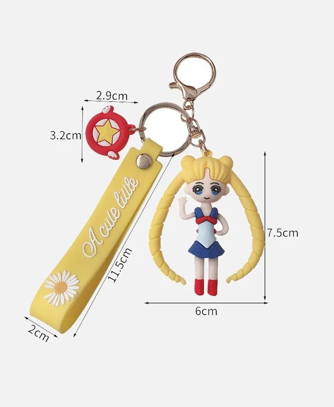 

Anime Sailor Moon Cartoon Doll Keychain Pendant Personality Lovely Student Bag Small Ornaments Anime Cosplay Accessories