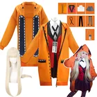 Женский костюм для косплея Yomozuki Runa, парик и Оранжевая Куртка с капюшоном, школьная Мода