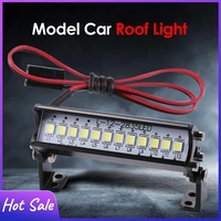 rc car universal 55mm 12 led roof light axial scx10 90046 for rc rock crawler truck body shell lights climbing car accessories