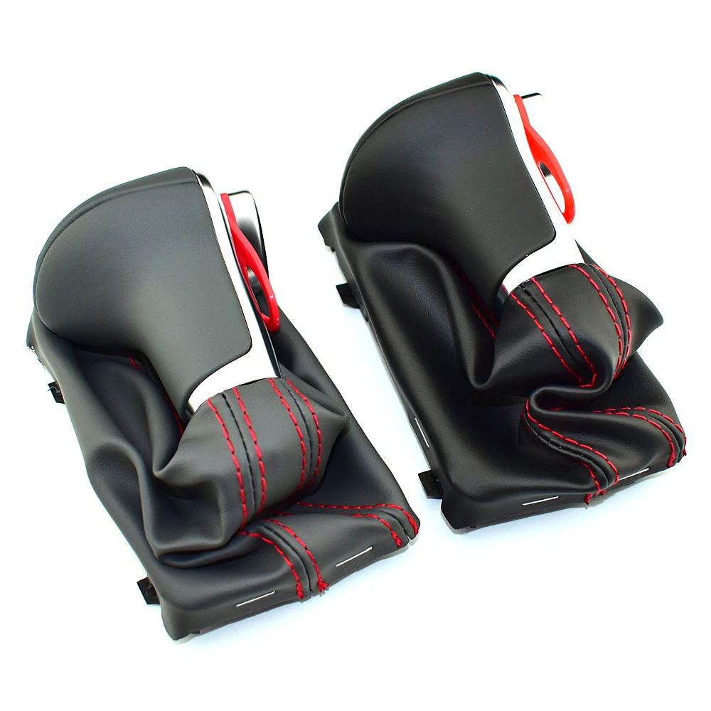 

4GD713139 Хромированная ручка переключения передач, черная кожаная крышка багажника AT LHD ТОЛЬКО для Audi A3 8P A4 B8 A5 A6 C6 Q5 2009 2010 2011 2012 2013