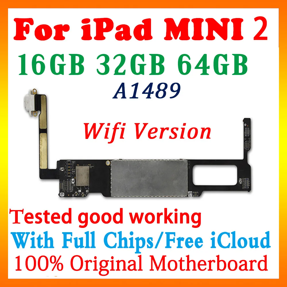 Материнская плата A1489 для ipad mini 2 версия Wi-Fi разблокированная с чипами системой IOS |