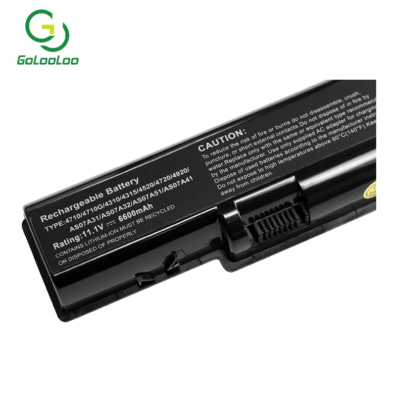 Golooloo 6 ячеек ноутбук Батарея для acer AS07A31 AS07A32 AS07A41 AS07A42 AS07A51 AS07A52 AS07A71 AS2007A MS2219 2930 4530