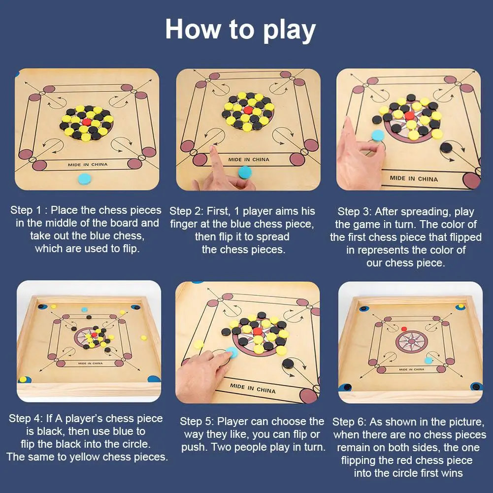 Carrom настольная игра доска круглая без заусенцев деревянная пазл для двух игроков