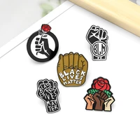 blm fist enamel lapel pins rights protest brooches badges fashion black lives matter pins gifts for friends jewelry wholesale