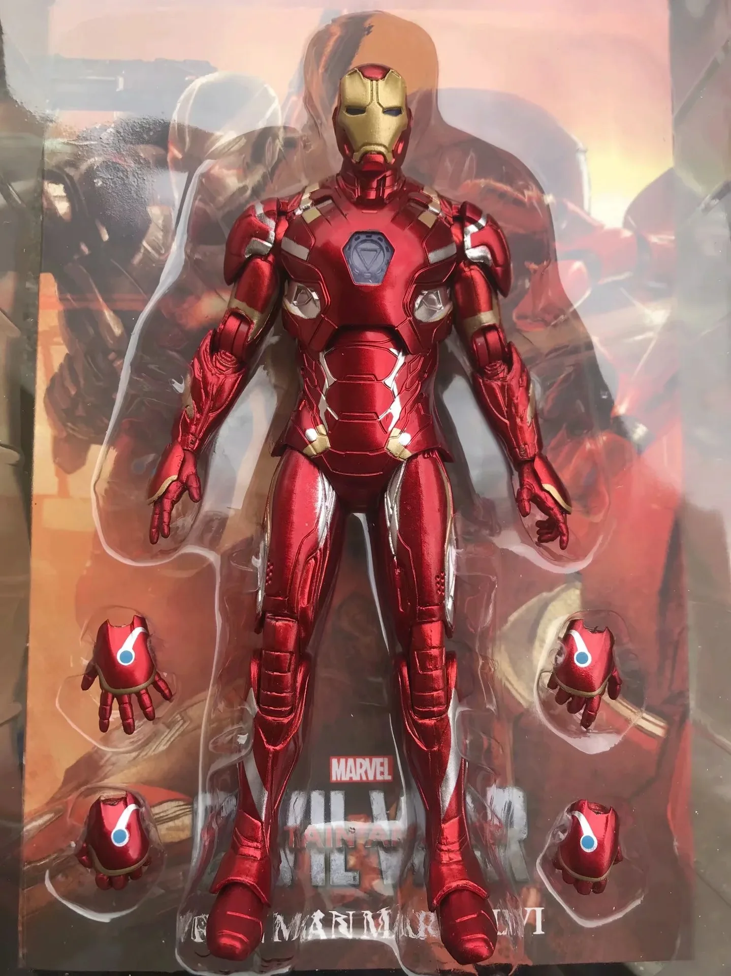 Marvel Ironman MK46 светодиодный свет 17 см фигурка игрушки|Игровые фигурки и