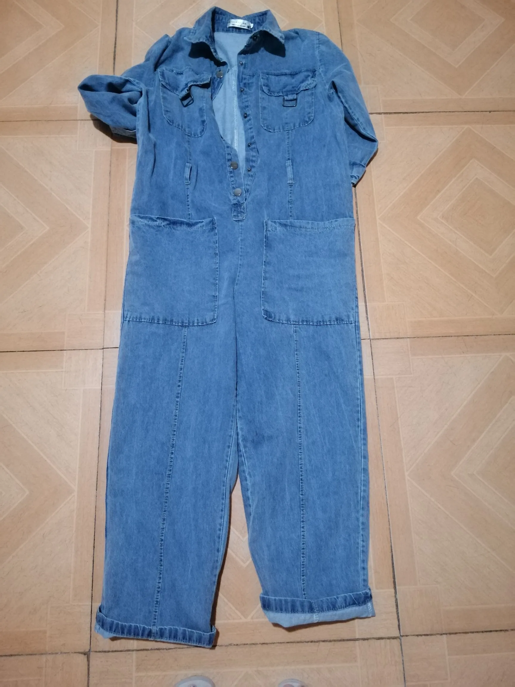 Комбинезон женский джинсовый в стиле ретро модные повседневные свободные