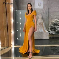 verngo portrait sleeves mermaid evening dresses sweetheart high slit long prom gowns women special occasion formal dress 2021